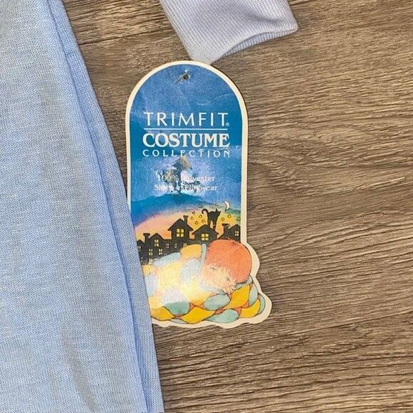 Trimfit NWT Vintage Sleep & Play Footed BUNNY Pajamas 24 Mos Blue One Piece - Picture 2 of 5